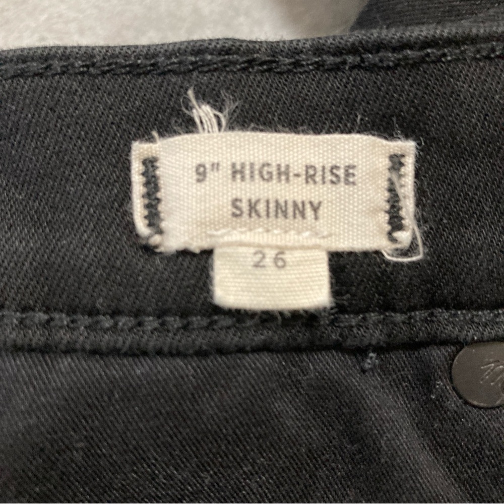 Madewell Women’s 9”High-Rise Skinny Black Jeans Jeans Sleek Stretch Fit 26 - Picture 12 of 14